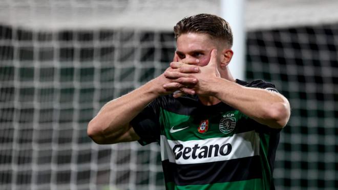 Viktor Gyokeres celebrando un gol con el Sporting de Porugal (Fuente: Cordon Press)