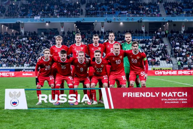 La Selección de Rusia, antes de su choque contra Siria (Foto: Team Russia).