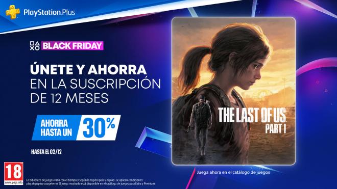 La oferta habitual de PS Plus llega al 30% en este Black Friday.