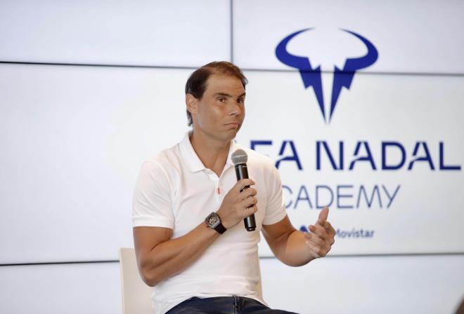 Rafa Nadal, en un acto en su Academia (Foto: EFE).