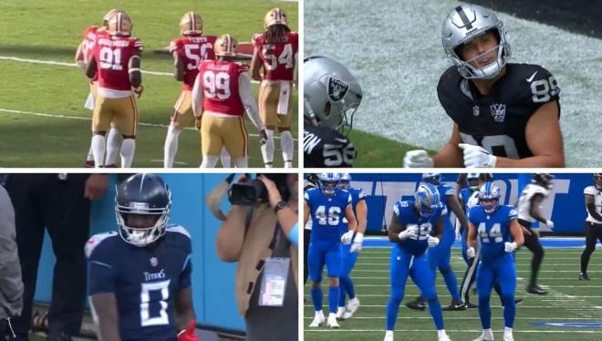 Jugadores de la NFL imitan el baile de Trump.