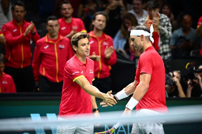 David Ferrer y Rafa Nadal en la Copa Davis 2024 (Foto: Cordon Press)