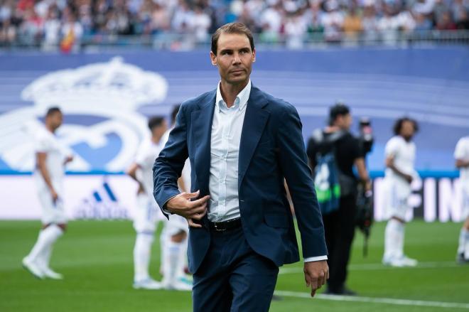 Rafa Nadal en el Santiago Bernabéu (Foto: redes sociales)