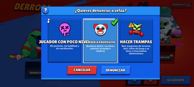 El report en Competitivo de Brawl Stars