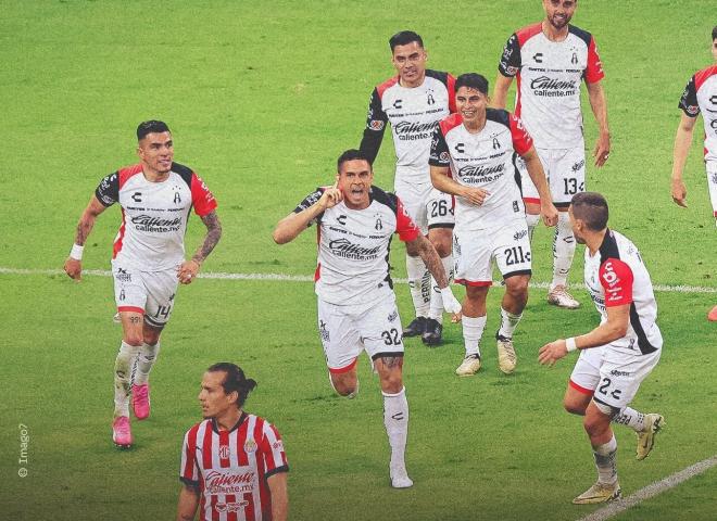 Celebración del gol de Djuka a Chivas de Guadalajara (Foto: Atlas FC).