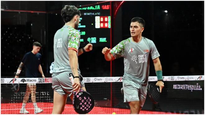 Maxi Arce y Franco Dal Bianco pasan a cuartos de final del Macro Salta Master. (Fuente: @A1PadelOfficial)