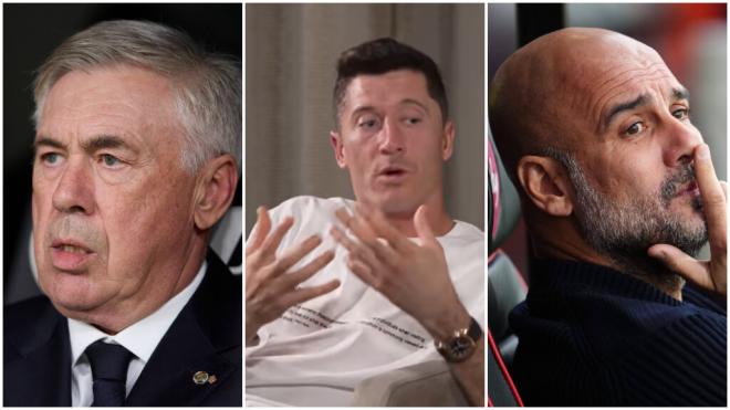 Robert Lewandowski comparó a Carlo Ancelotti y Pep Guardiola(foto: Cordon Press).