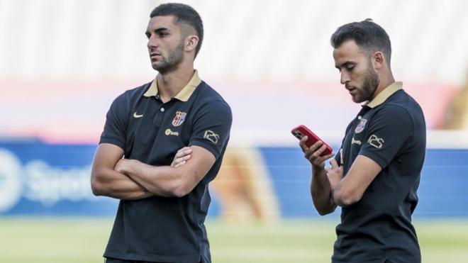 Ferran Torres y Eric García antes de un partido del Barça (Foto: Europa Press)