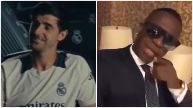 Thibaut Courtois y Vinicius Jr (Fotos: redes sociales)