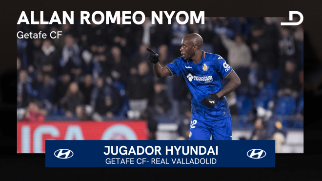 Nyom, Jugador Hyundai del Getafe-Valladolid.