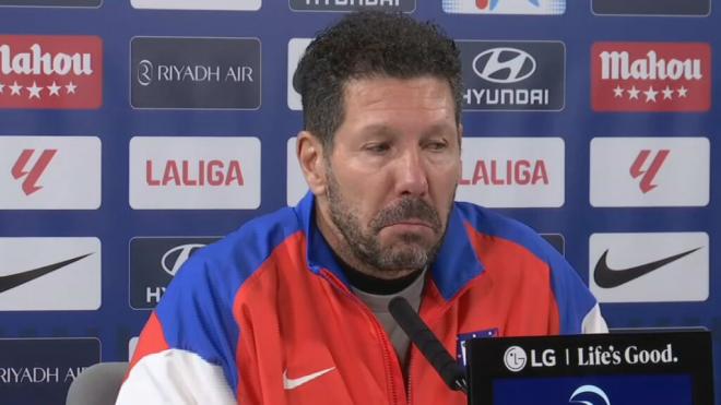 Simeone, en rueda de prensa