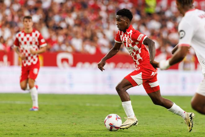 Asprilla, en un partido con el Girona (Foto: Cordon Press).