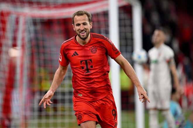 Harry Kane celebra un gol con el Bayern (Foto: Cordon Press).