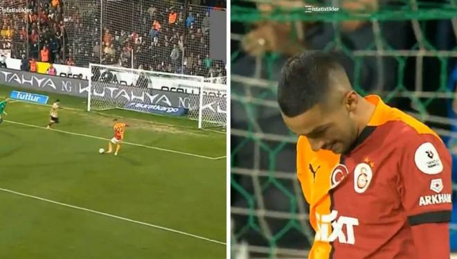 El fallo de Hakim Ziyech en el Bodrum-Galatasaray (Foto: GSK).