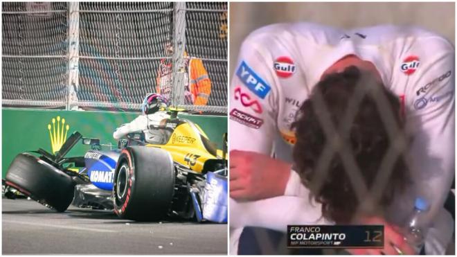 Accidente de Franco Colapinto en la clasificación del GP de Las Vegas (Redes Sociales)