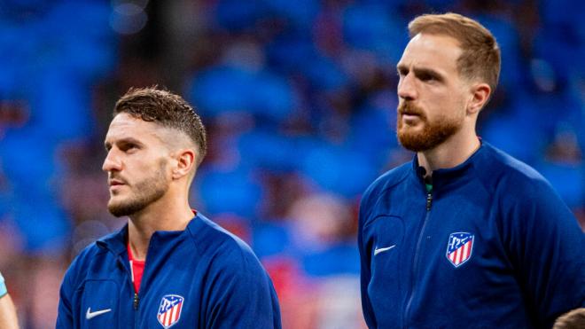 Koke y Oblak, antes de un partido del Atlético (Cordon Press)