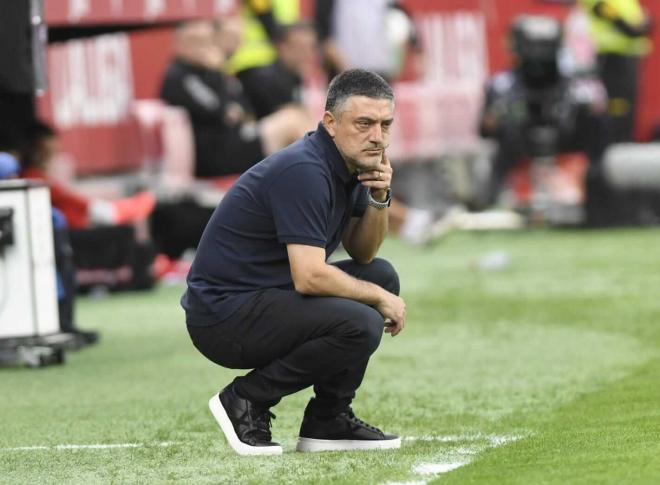 Xavier García Pimienta, en el partido ante el Rayo (Foto: Kiko Hurtado).