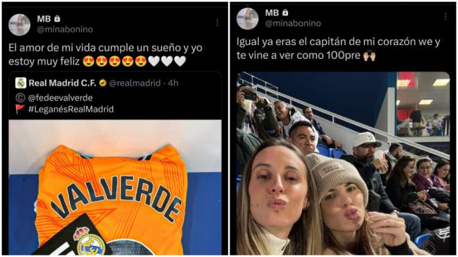 La emoción de Mina Bonino con Fede Valverde