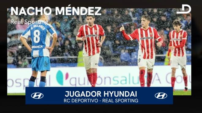 Nacho Méndez, Jugador Hyundai del Deportivo - Sporting.