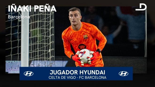 Iñaki Peña, jugador Hyundai del Celta-Barcelona.