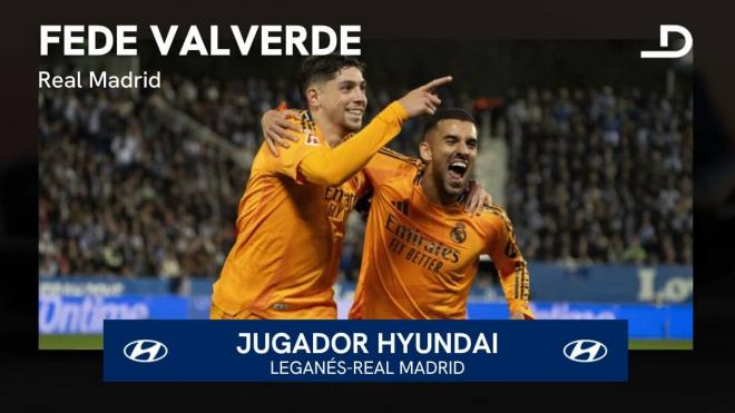 Fede Valverde jugador Hyundai del Leganés - Real madrid