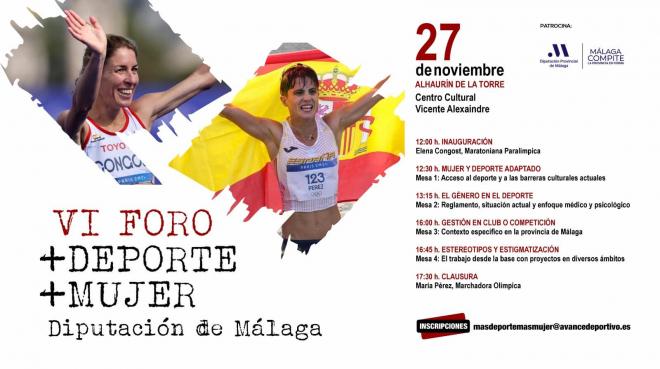 Cartel del Foro Más Deporte, Más Mujer.