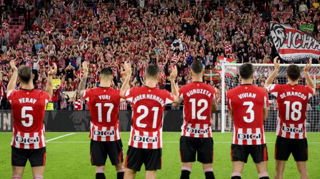 Victoria en el derbi ante la Real Sociedad en San Mamés (Foto: Athletic Club).