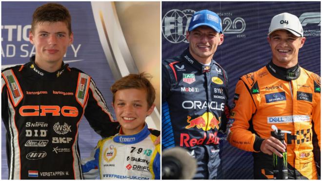 Fotomontaje de Max Verstappen y Lando Norris (Cordon Press y redes sociales)