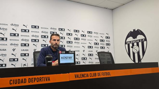 Rubén Baraja, en rueda de prensa.