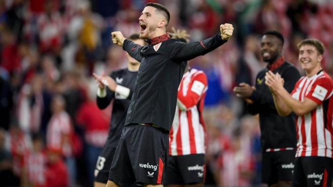 Victoria con gol de Oihan Sancet en el derbi ante la Real Sociedad en San Mamés (Foto: Athletic Club).