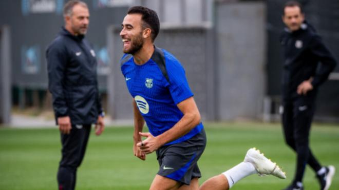 Eric García, en una sesión de entrenamiento con el FC Barcelona ('X' FCB)