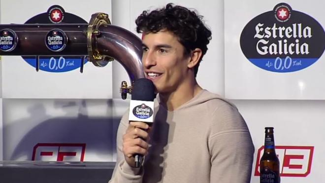 Marc Márquez en un acto de Estrella Galicia (ElDesmarque)