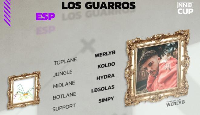 Los Guarros, el equipo de Werlyb para disputar la NNO Cup.