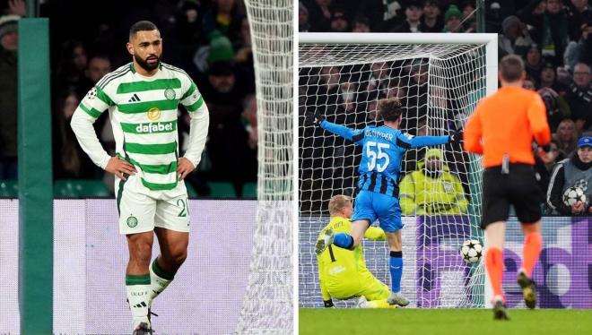 El gol en propia de Cameron Carter-Vickers en el Celtic-Brujas (Foto: Cordon Press).