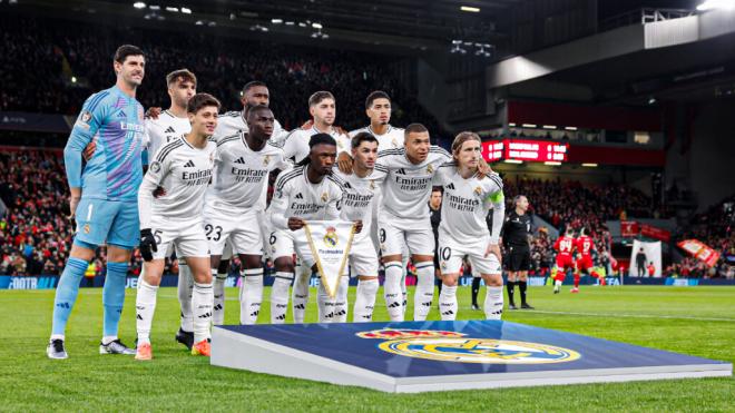 Once del Real Madrid ante el Liverpool (foto: Real Madrid twitter).