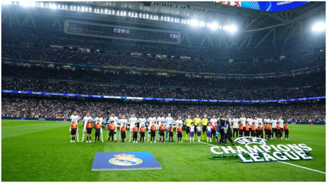 El Real Madrid en su último partido de Champions League frente al Milan. (Fuente: Europa Press)