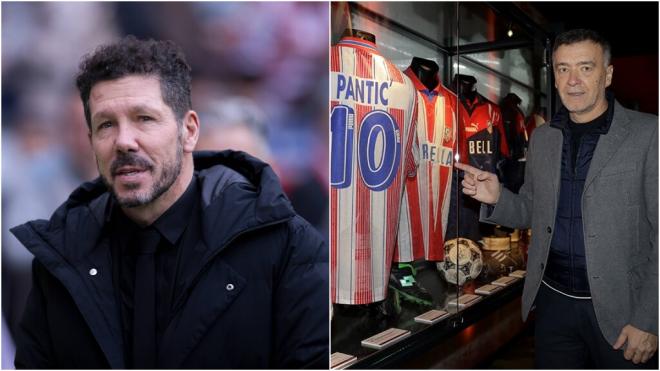 El Cholo Simeone y Milinko Pantic (Fuente: Cordon Press)