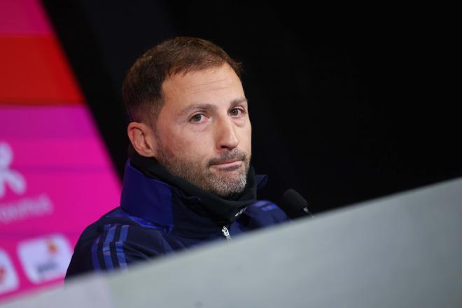 Domenico Tedesco, en sala de prensa (Foto: Cordon Press).