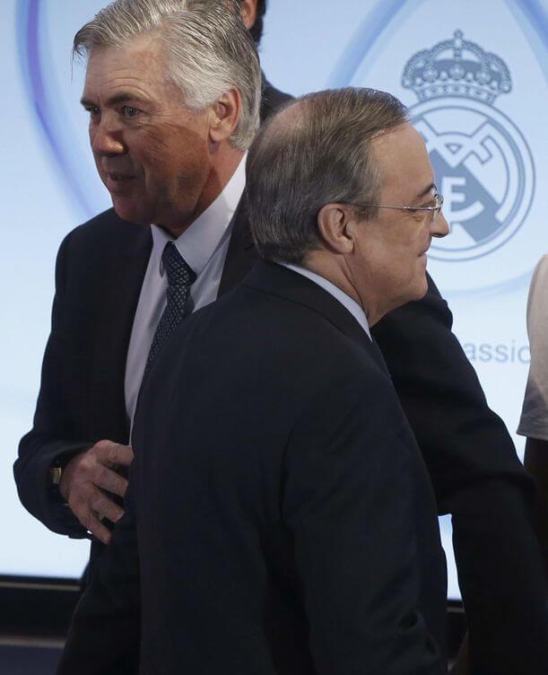 Carlo Ancelotti y Florentino Pérez (EFE)