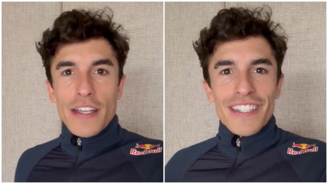 Marc Márquez, en su mensaje a un fan ('X' @OSCARHAROTASEND)