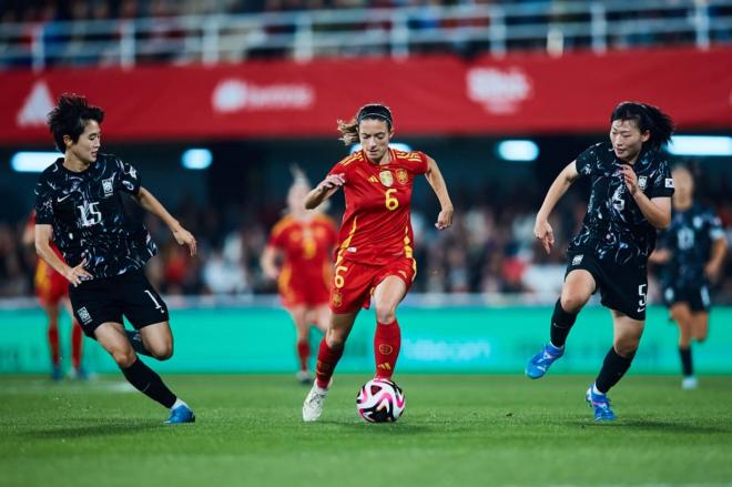 Aitana, en el España-Corea del Sur (Foto: SeFutbol).