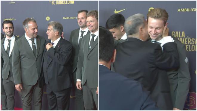 Joan Laporta, pendientes de todos en el photocall del 125 aniversario del Barça