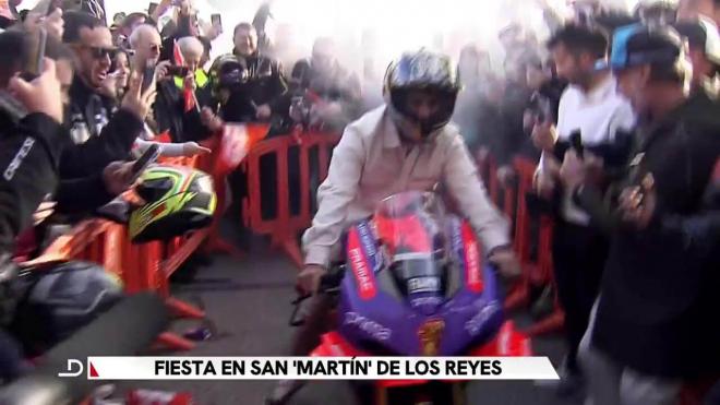 Jorge Martín quemando rueda en San Sebastián de los Reyes (ElDesmarque)