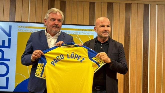 Paco López, en su presentación con el Cádiz.