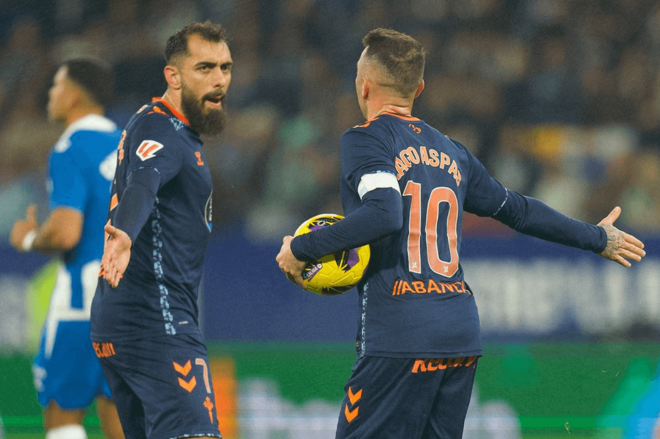 Borja Iglesias y Iago Aspas ante el Espanyol (Foto: RC Celta).