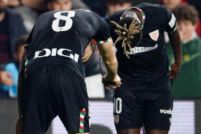 Oihan Sancet y Nico Williams ante el Rayo en Vallecas (Foto: Athletic Club).