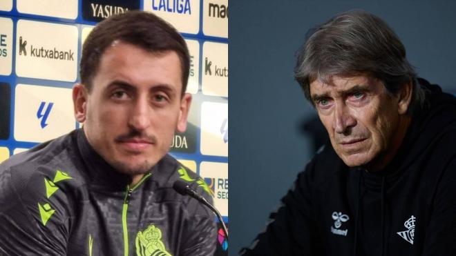 Mikel Oyarzabal y Manuel Pellegrini.