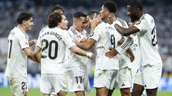 Los jugadores del Real Madrid celebrando un gol ante el Getafe (Foto: Europa Press)