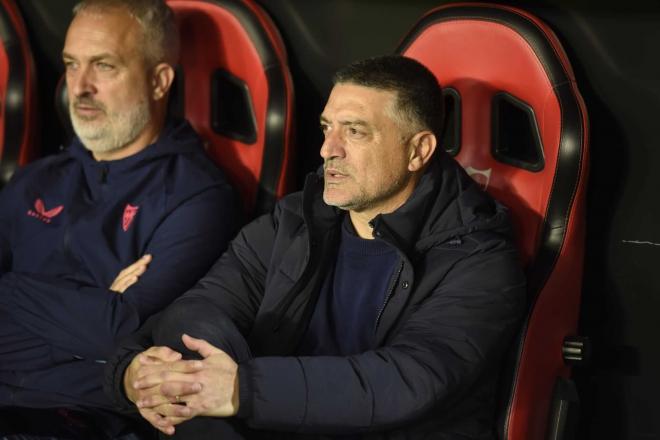 García Pimienta, en el Sevilla-Osasuna (Foto: Kiko Hurtado).