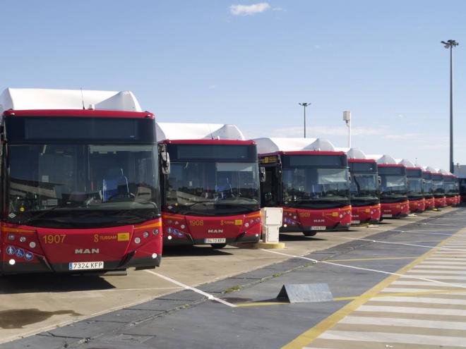 La flota de autobuses de TUSSAM ha ido creciendo para satisfacer las necesidades de movilidad de Se